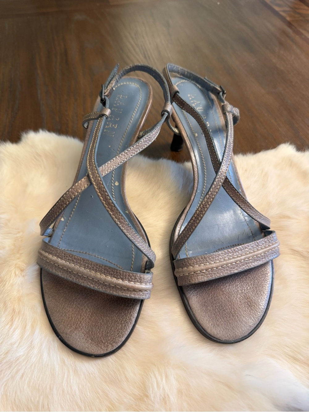 Lauren Ralph Lauren “Ines” Strappy Slingback Heels 8